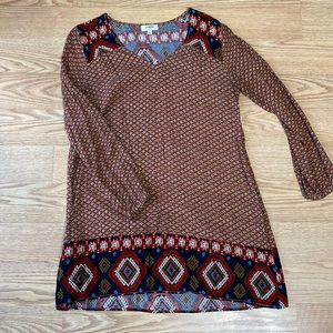 Umgee Aztec print shift dress